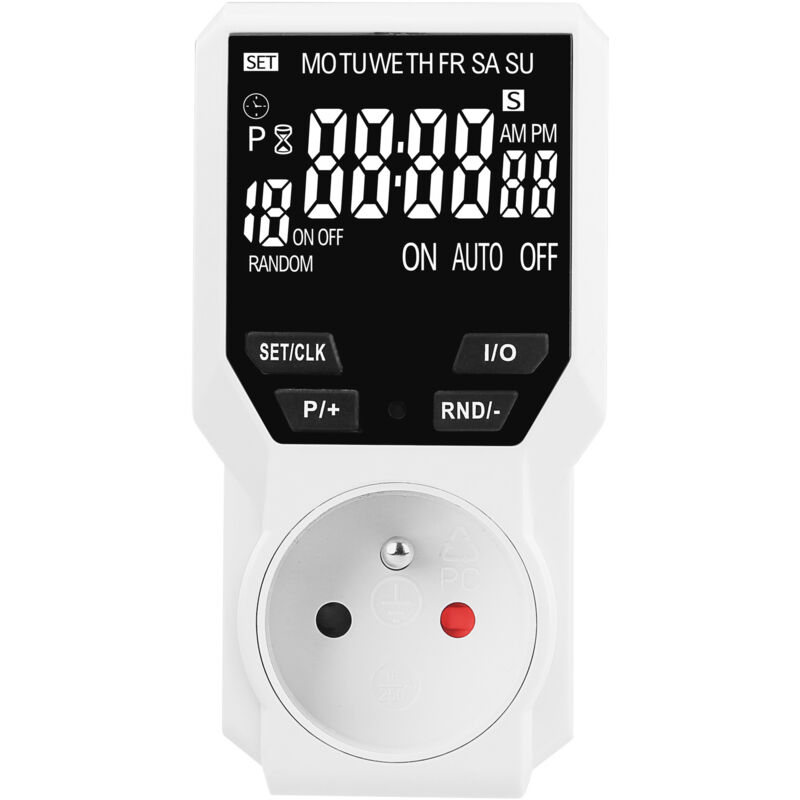 Programmierbare digitale Steckdose und Zeitschaltuhr, Steckdose mit wechselndem und wiederholendem Zyklus, Countdown-Timer-Steckdose