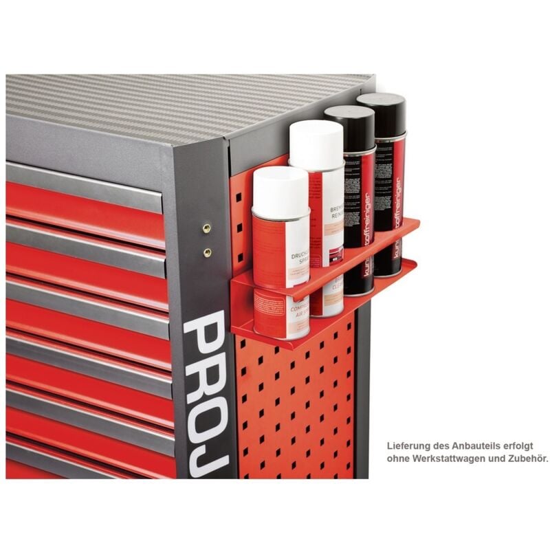 Projahn Zubehör Werkstattwagen mit Vierkantlochung Dosenhalter für 4 Dosen Rot