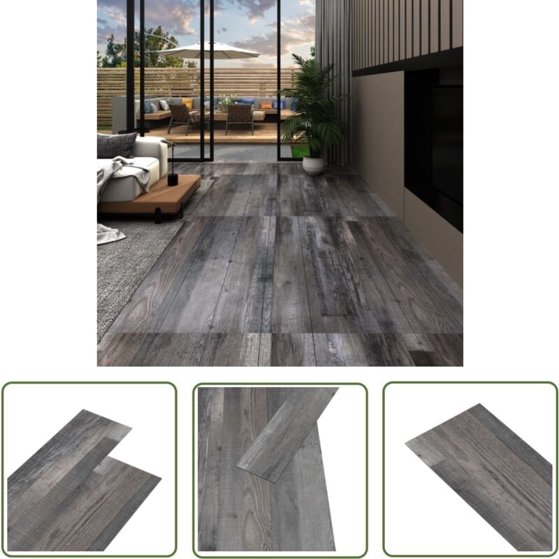 Prolenta Premium - The Living Store PVC-Fliesen Selbstklebend 5,21 m² 2 mm Industriell Holzoptik - pvc Fliesen - Vinyl Boden - Industrielle Holzoptik