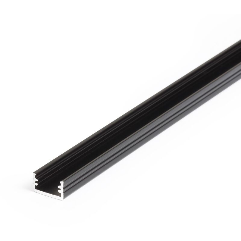 Proviston - led Aluminiumprofil 12.2 x 7 x 2000 mm Schwarz Indirekte Beleuchtung Led-Beleuchtung
