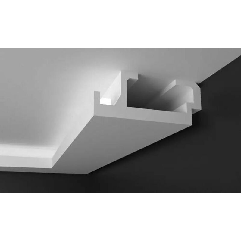 Proviston - Lichtleiste xps 195 x 80 x 1150 mm Weiß Indirekte Beleuchtung Led-Beleuchtung