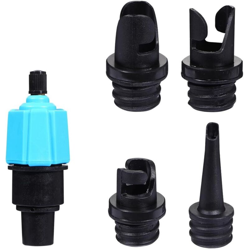Pumpadapter für Schlauchboot mit Verschiedenen Düsen Hitze Druckbeständig Langlebiger Luftventilkonverter Leichter Tragbarer Kompressoranschluss für
