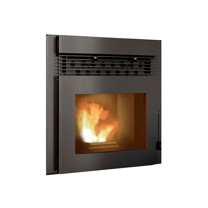 Punto Fuoco Alessio Pelletkamineinsatz 11 kW silikongrau