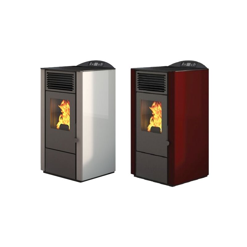 Punto Fuoco Lory 9,5 kW Pelletofen - - Rojo