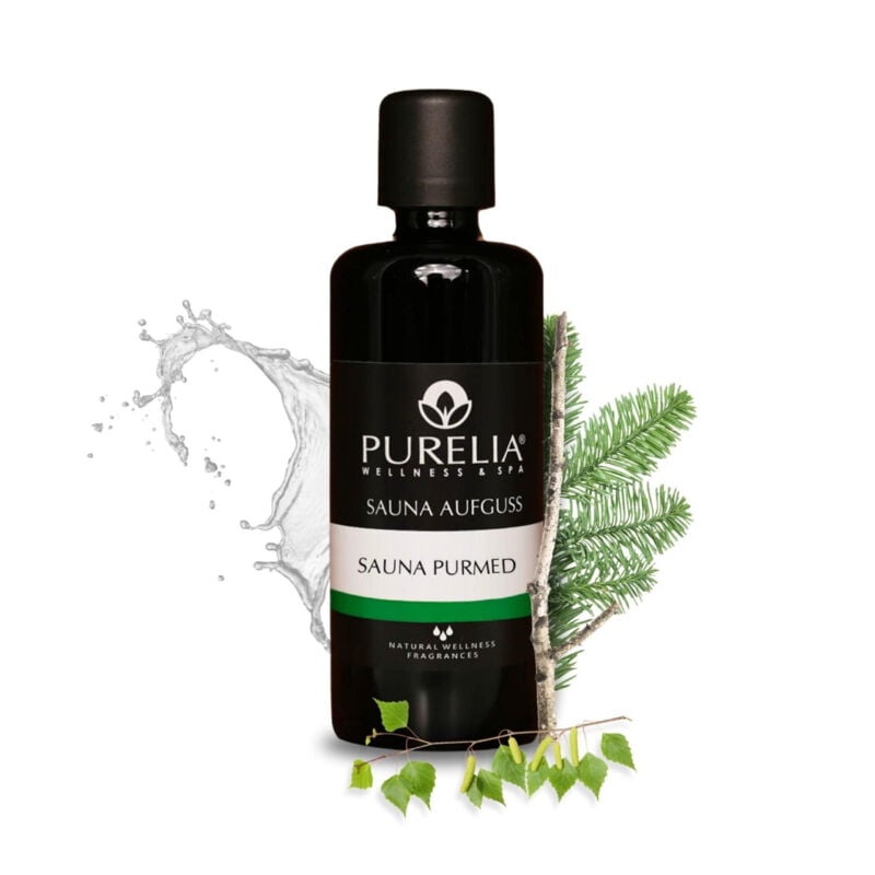 Saunaaufguss Konzentrat Sauna PurMed 100 ml natürlicher Sauna-aufguss - reine ätherische Öle - Purelia