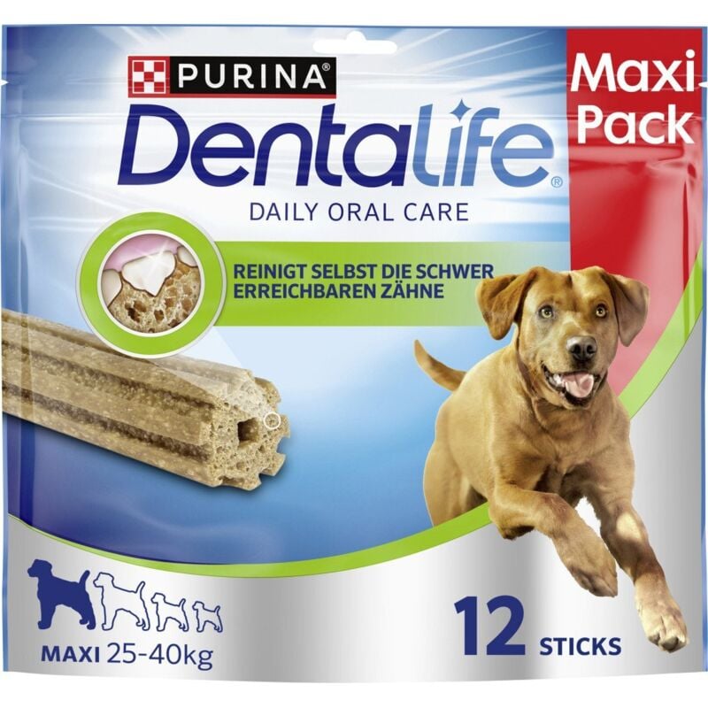 Purina - DentaLife Maxi Snacks für große Hunde 12 Sticks 345g Maxipack Soft Snack