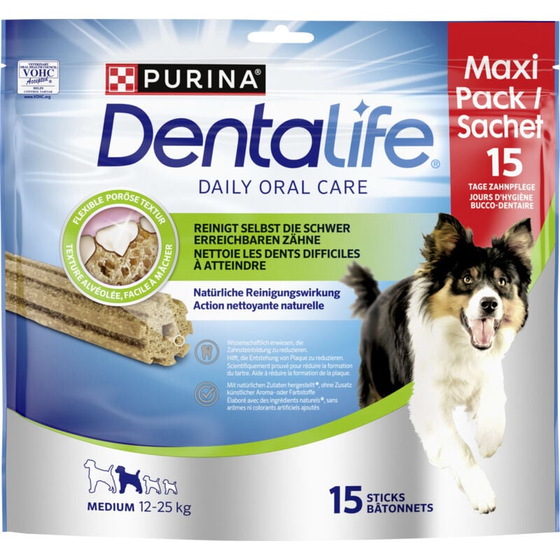 Purina - DentaLife Medium Snacks für mittelgroße Hunde 15 Sticks Soft Snack