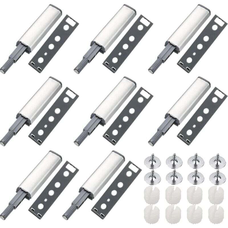 Odipie - Push-to-Open-Magnet-Schranktür, 8 Stück, Metall-Magnetriegel, Push-Open-Push-Schrank-Magnetverschluss für Schrank, Push-to-Open-System,