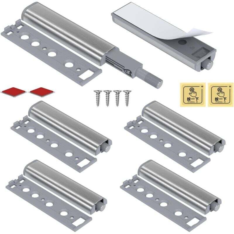 Push-to-Open-Magnet-Schranktür Jiayi 6 Stück Metall-Magnetriegel Push-Open-Push-Schrank-Magnetverschluss für Schrank Push-to-Open-System