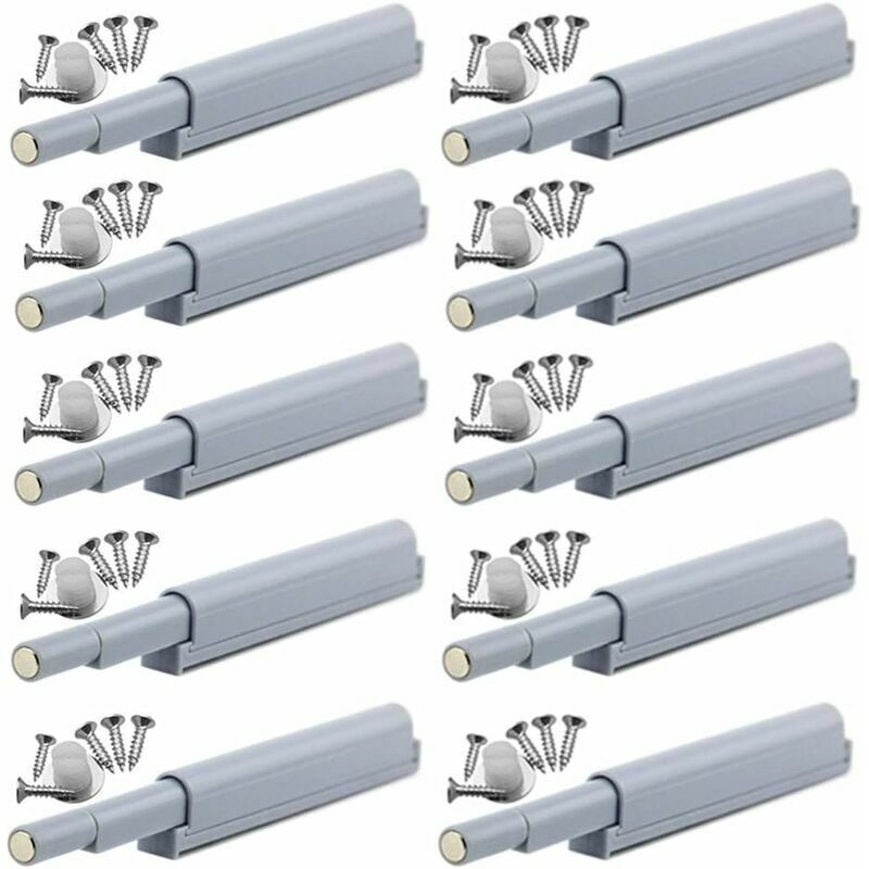 Jalleria - Push-to-open-Magnetverschlüsse Magnetische Push-open-Verschlüsse öffnen und schließen die Tür mit einem einfachen Druck (10 Stück)