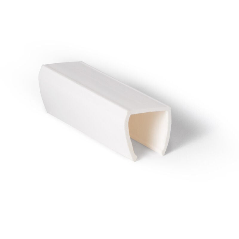 PVC Befestigungsklammer für LED-Neon 11 W/m RGB 220V AC 60 LED/m Halbrund 180º IP67 nach Mass Schnitt alle 100 cm Weiß