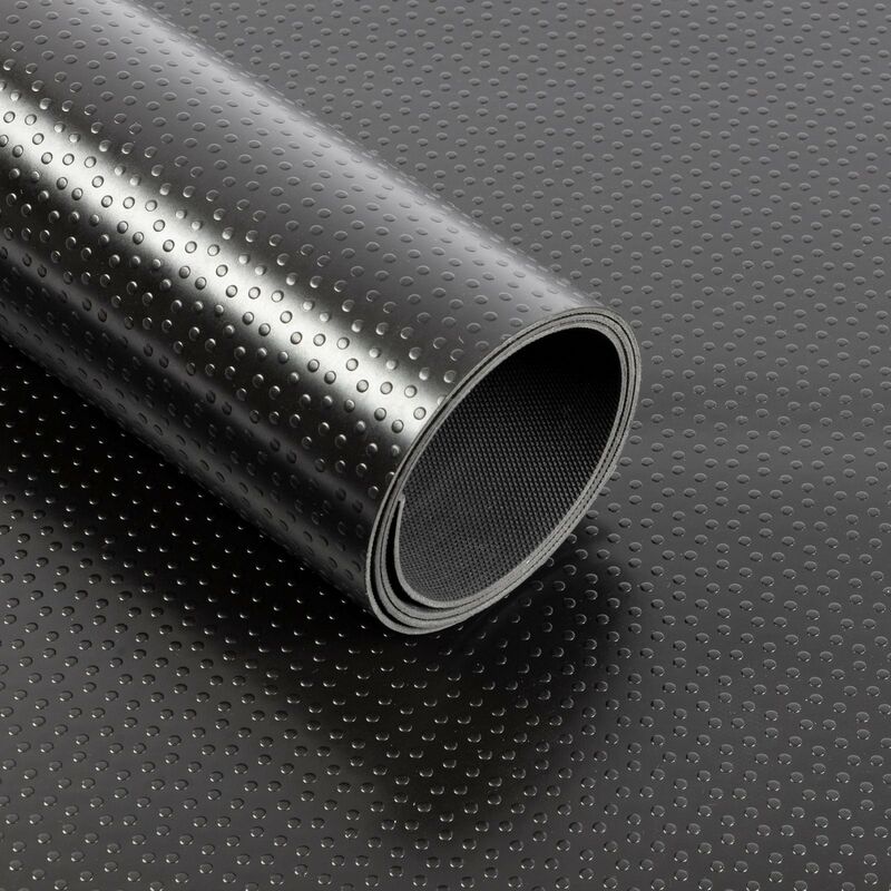 ETM - PVC-Bodenbelag Dots Schwarz 120 x 200 cm