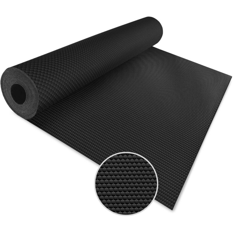 PVC-Bodenbelag Hexagon Schwarz 120 x 300 cm