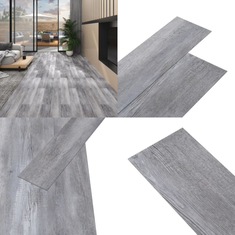 Vidaxl - PVC-Fliesen 5,02 m² 2 mm Selbstklebend Matt Holz Grau - PVC-Böden - Selbstklebende Fliesen - Vinylboden - Wohnraumgestaltung - Küchenboden