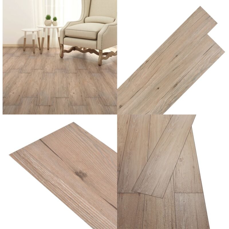Vidaxl - PVC-Fliesen Selbstklebend 2,51 m² 2 mm Eiche Braun - pvc Fliesen - Selbstklebender Bodenbelag - Vinyl Boden - Design Holzoptik - Wohnraum