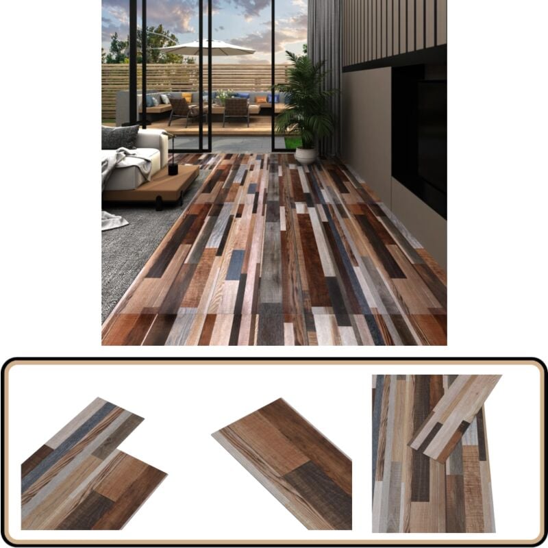 Vidaxl - PVC-Fliesen Selbstklebend 2,51 m² 2 mm Mehrfarbig - pvc Fliesen - Vinyl Bodenbelag - Selbstklebender Bodenbelag - Wohnraum Dekoration
