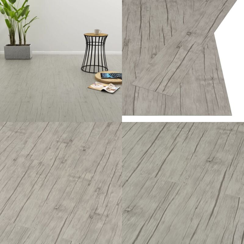 Vidaxl - PVC-Fliesen Selbstklebend 4,46 m² 3 mm Eichen-Optik Gewaschen - pvc Bodenbelag - Eichen Optik - Klick Vinyl - diy Boden - Wohnzimmer Boden