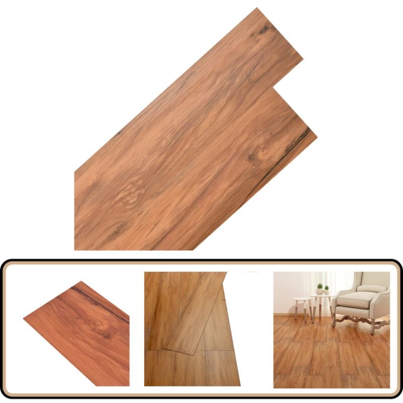 Vidaxl - PVC-Fliesen Selbstklebend 5,02 m² 2 mm Ulmen-Optik Natur - PVC-Böden - Selbstklebende Fliesen - Vinylboden - Wohnraumgestaltung