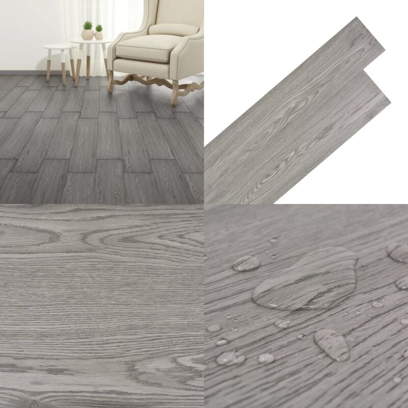 Vidaxl - PVC-Fliesen Selbstklebend 5,21 m² 2 mm Dunkelgrau - pvc Fliesen - Vinyl Boden - Selbstklebender Bodenbelag - Wohnzimmer Boden - Küche Boden
