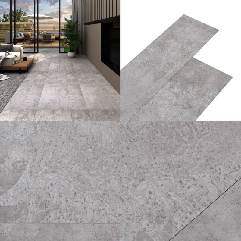 Vidaxl - PVC-Fliesen Selbstklebend 5,21 m² 2 mm Erdgrau - pvc Fliesen - Selbstklebender Bodenbelag - Vinylboden - Wohnraumgestaltung - Küche - Home &