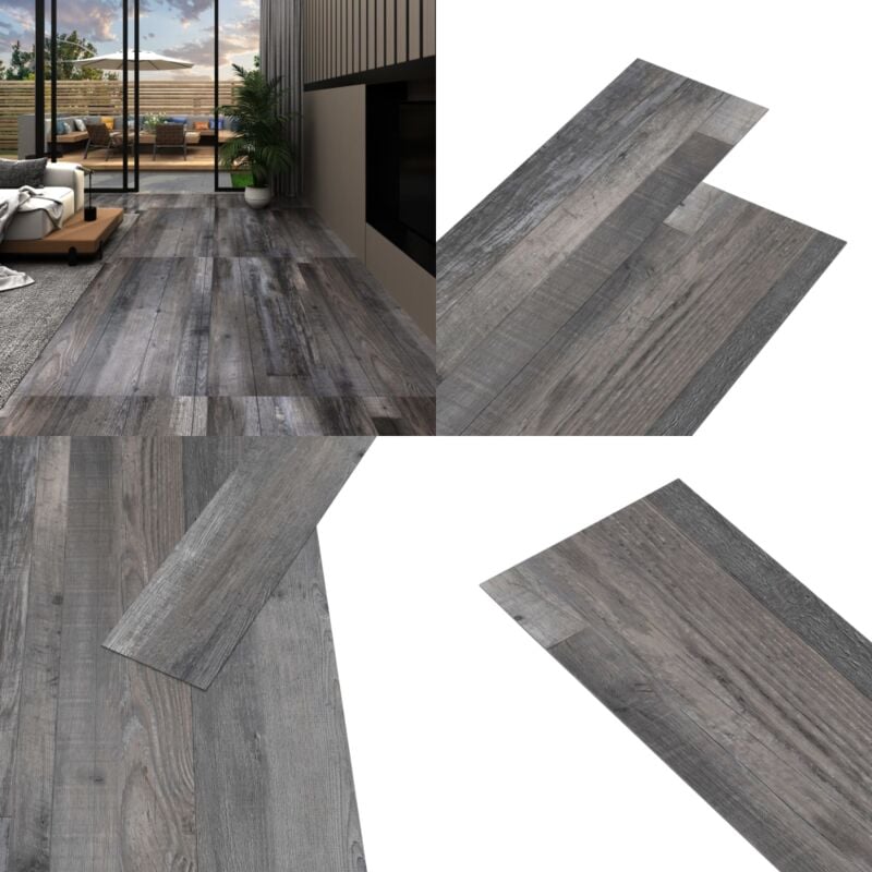 Vidaxl - PVC-Fliesen Selbstklebend 5,21 m² 2 mm Industriell Holzoptik - pvc Fliesen - Vinyl Boden - Industrielle Holzoptik - diy Bodenbelag