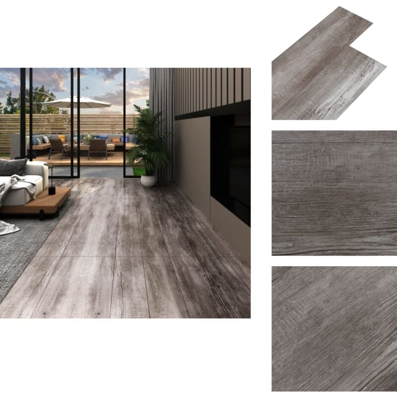 Vidaxl - PVC-Fliesen Selbstklebend 5,21 m² 2 mm Matt Holzoptik Braun - pvc Fliesen - Vinyl Bodenbelag - Selbstklebender Bodenbelag - Wohnzimmer Boden