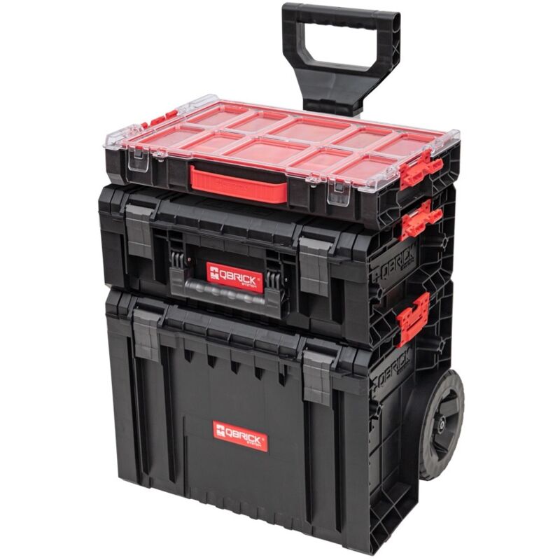Pro Set 4 Werkzeugwagen Set + pro Cart 2.0 + pro Technician Case 2.0 + pro Organizer 100 450 x 390 x 690 mm 45 l IP54 - Qbrick System