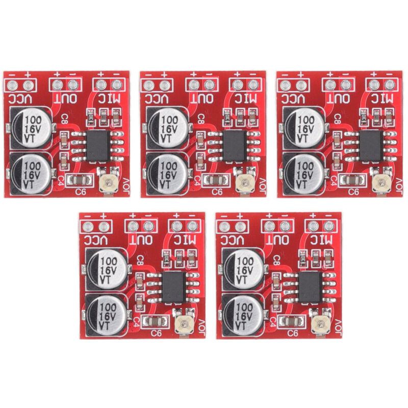 Qcwwy Module LM386 Verstärkermodul Pupille MICHOPE Schallverstärkung Sensor Stromversorgung Rauschunterdrückung 5 Stück Mikrofon Mikrofon.