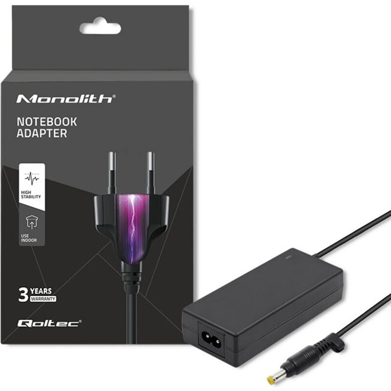 Qoltec Netzteil für Sony Asus Laptop 40W 19V 2,1A 4,81,7 + Stromkabel