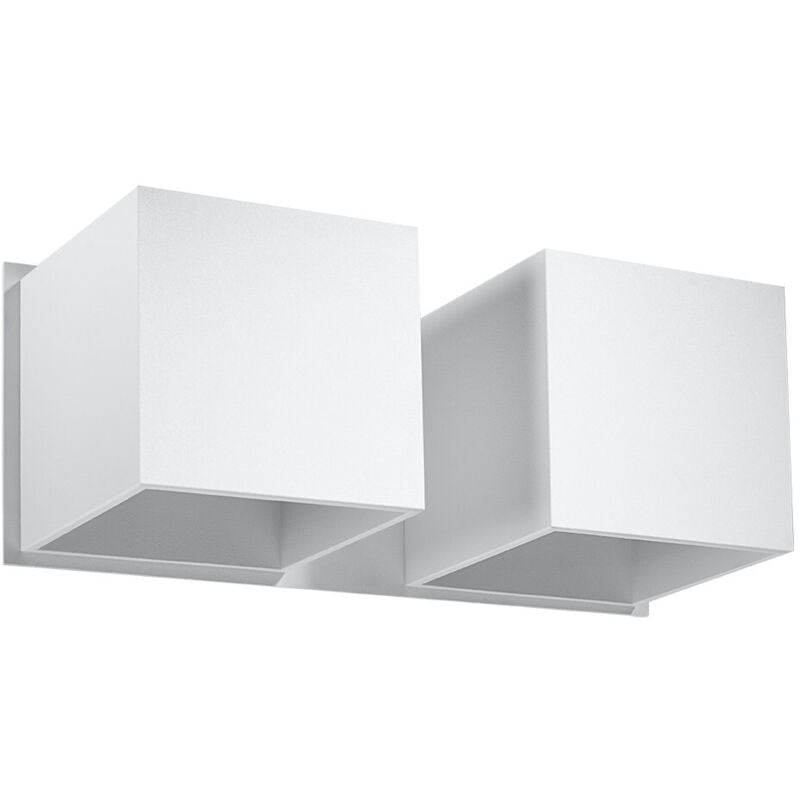 Twin Square Up & Down Wall Lamp White G9 Twin Square Up & Down Wandleuchte Weiß G9