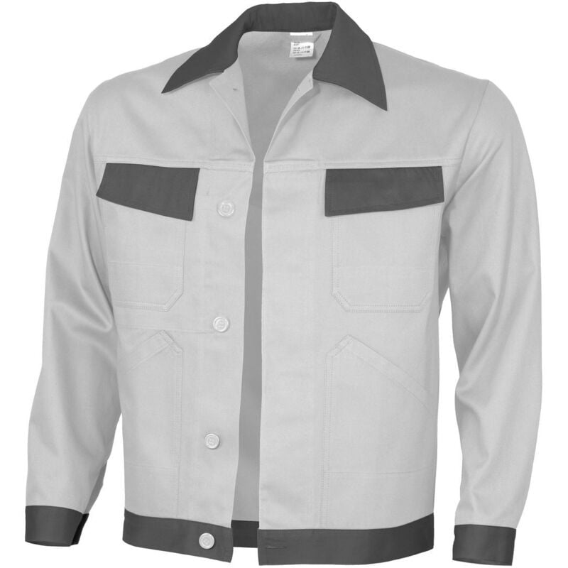Qualitex Bundjacke basic 2-farbig, Größe: 46, Farbe: weiß/grau