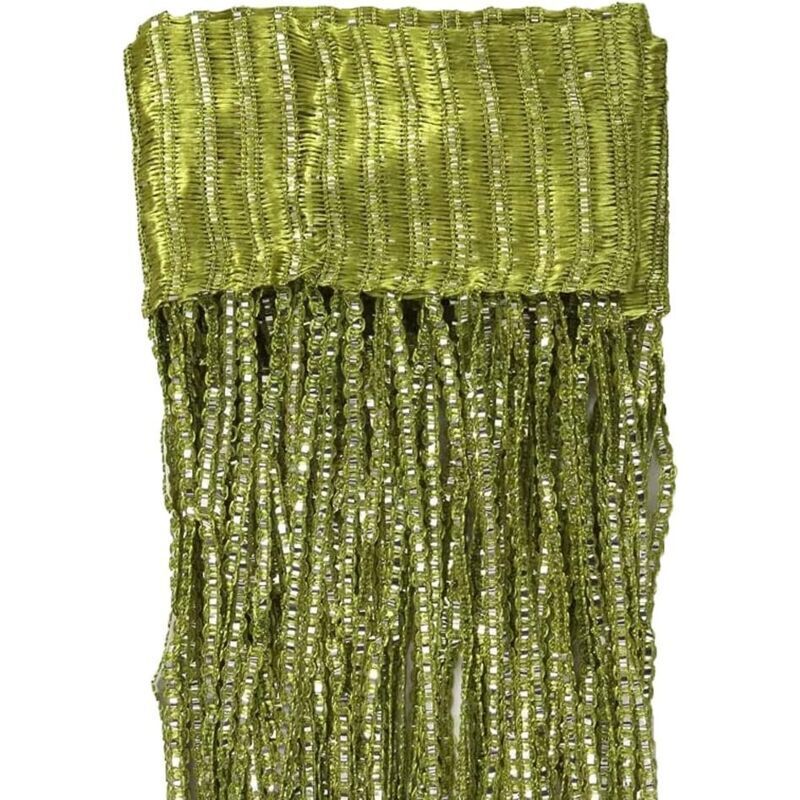 Quasten-Türvorhang, Schnur-Türvorhang, glänzender Schnur-Türvorhang, Raumteiler, Vorhang mit dekorativem Quasten-Raumteiler, geeignet für Zuhause,