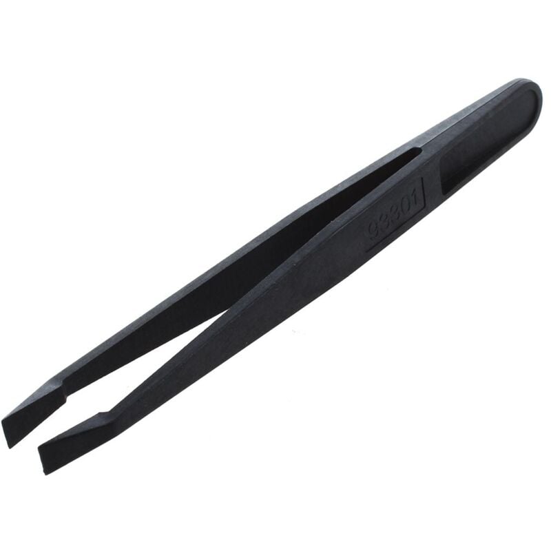 Tlily - r) Handwerkzeug Schwarzer Kunststoff Flache Spitze Anti- Pinzette