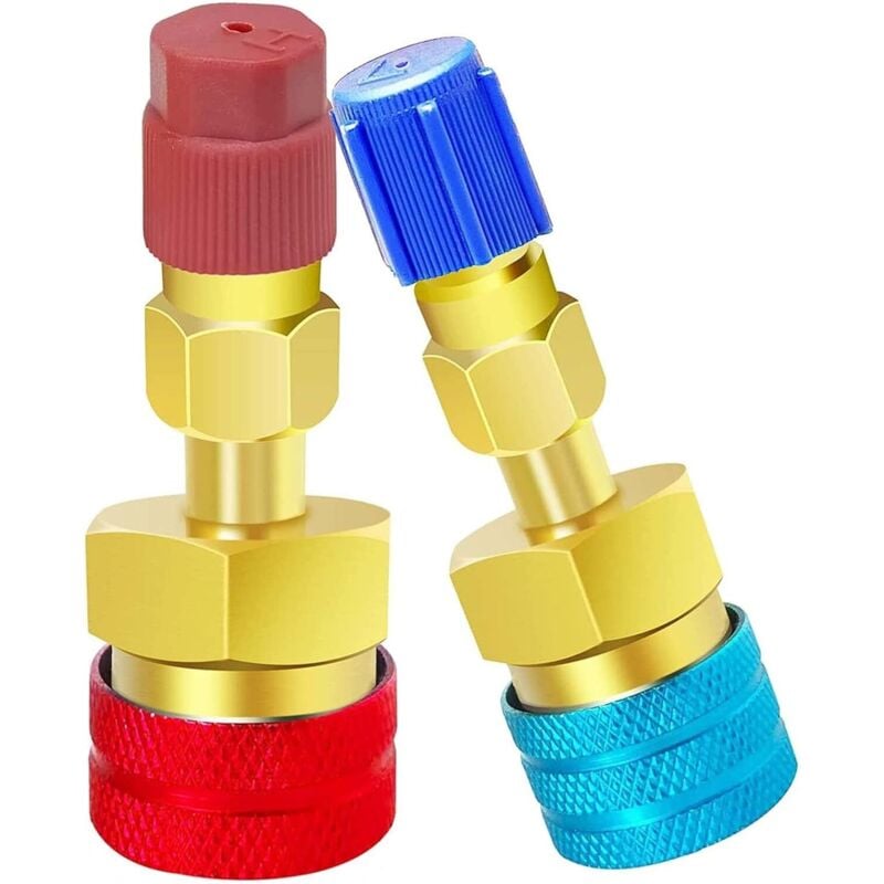 R1234YF-Schnellkupplung, Adapter von R1234yf auf R134a, Umrüstsatz für High-Side- und Low-Side-Anschluss zum AC-Laden.