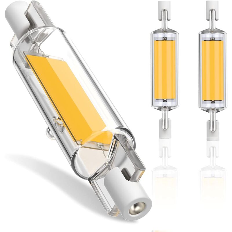 Osqi - R7S LED-Lampe, 78 mm, dimmbar, 10 w, R7S COB-LED-Lampen, R7S led, 78 mm, hohes Licht, warmweiß 3000 k, R7S LED-Lampe 1000 lm,