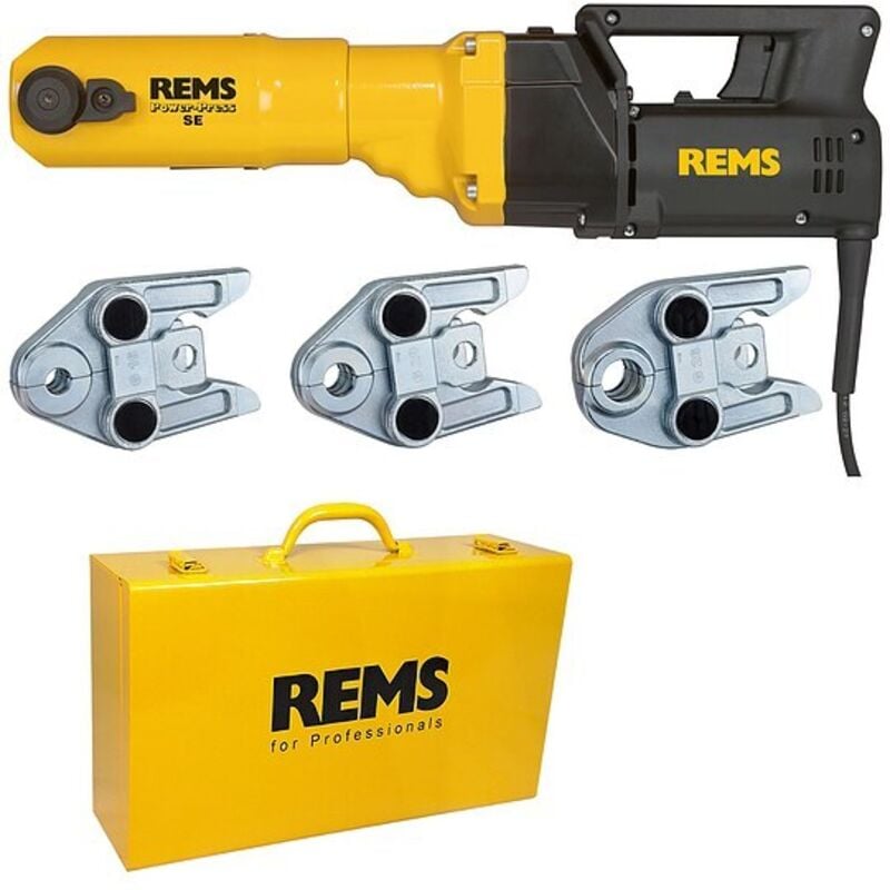 Radial-Pressmaschine Power-Press SE 230 V + Stahlkoffer + 3 Stk. Presszangen G 16, 20, 26