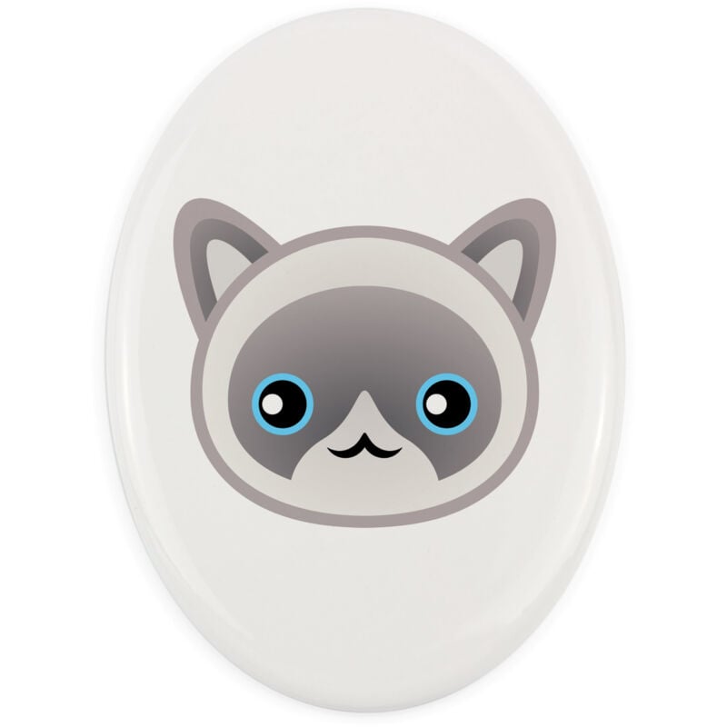 Ragdoll - Keramik Grabsteinfliese mit Grafik und Inschrift von Art-Dog