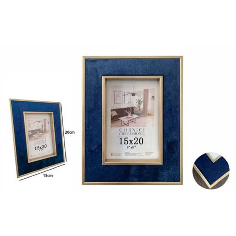 Trade Shop - CORNICE FÜR FOTO POSTER QUADRI TELE PORTAFOTO 15 X 20 CM BLUE MIT ORDER 70312 -