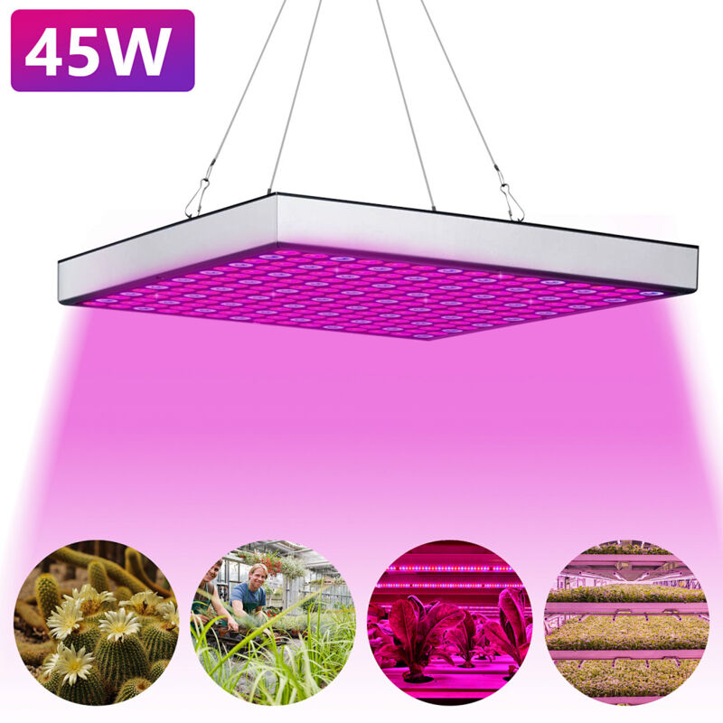Randaco Pflanzenlampe 45W LED Grow Light Pflanzenlicht 225 LEDs Rot Blau Licht Grow Lampe Vollspektrum Pflanzenleuchte für Zimmerpflanzen und Blumen