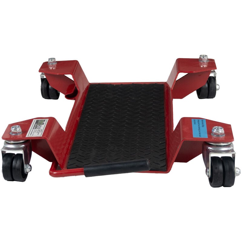 Rangierhilfe für Motorrad mit Ständer rot 54x19 cm Last bis 250kg Rollwagen Rangierplatte