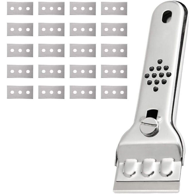 Raschietto per vetro in acciaio inox KZQ per piano cottura in vetroceramica, raschietto per vetro per piano cottura a induzione, raschietto per