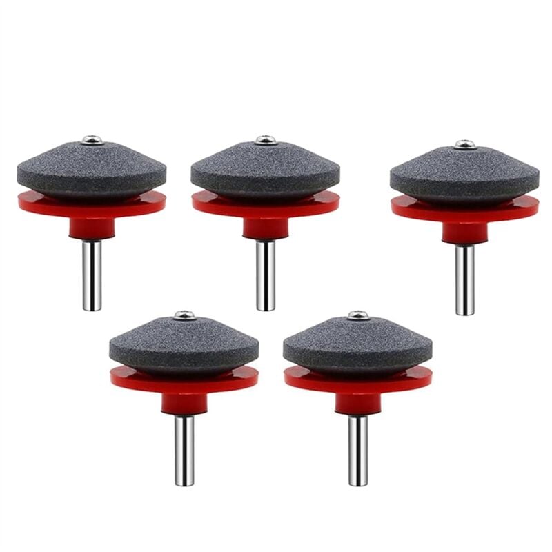 Rasenmäher-Klingenschärfer, Werkzeug zum Schärfen von Rasenmäher-Klingen, Universal-Klingenschärfer für Rasenmäher, Rot-5 stück