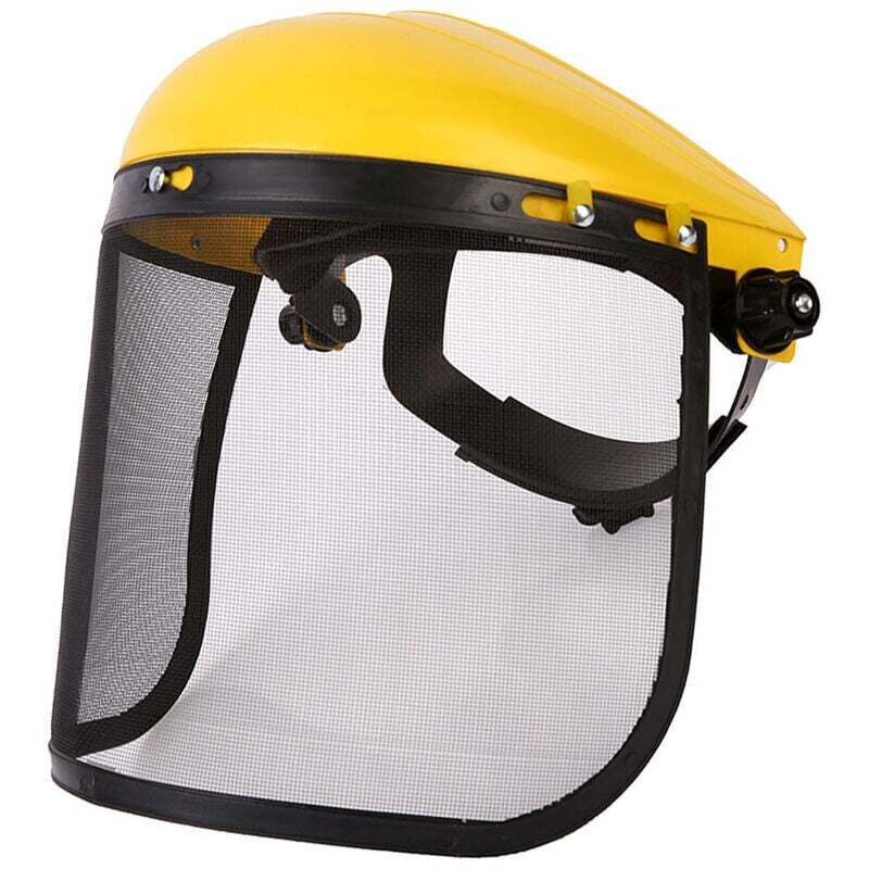 Rasenmäher-Schutzhelm aus Edelstahl, Vollnetz-Schutzmaske für Rasenmäher, Forstschutz
