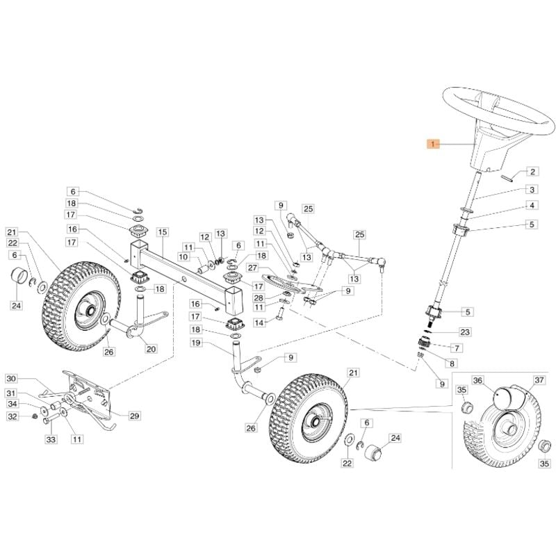 Rasentraktor Lenkrad MISTRAL72/12.5 ORIGINAL EMAK Modelle 68130629R