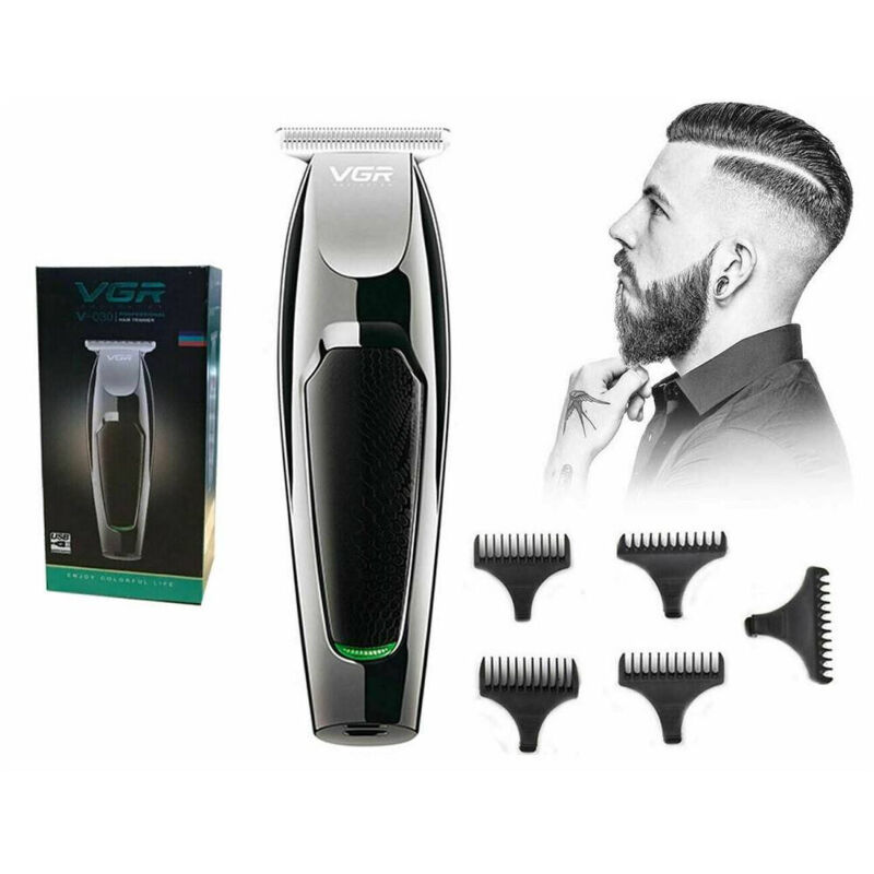 Trade Shop Traesio - Trade Shop - elektrischer haarschneider rasierer bartschneider usb wiederaufladbar 5 kämme V-030 -