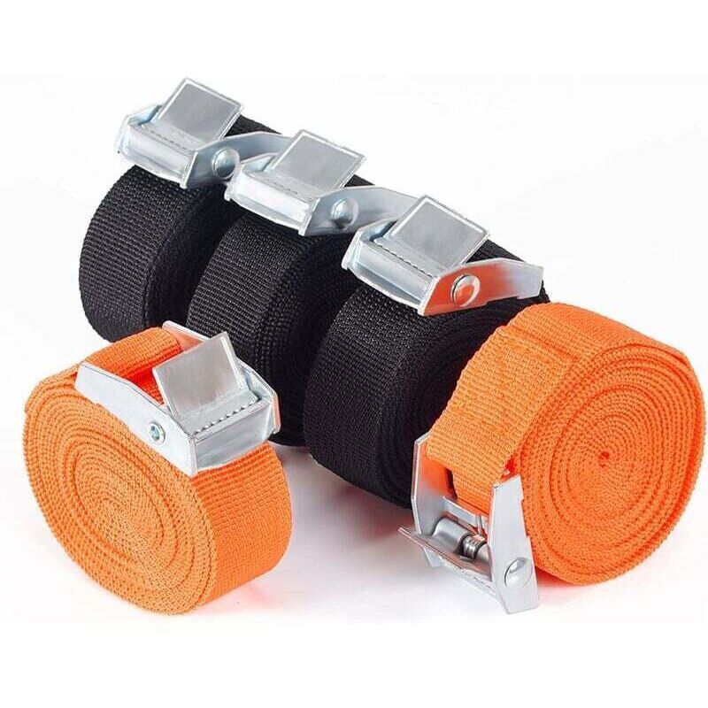 Odipie - Ratschengurt, 5 Stück Fixierspanngurte mit Spannhaken, Krallengurt, Umzugsgurt für Motorrad, Dachträger, Fahrradträger, Gepäcktransport,