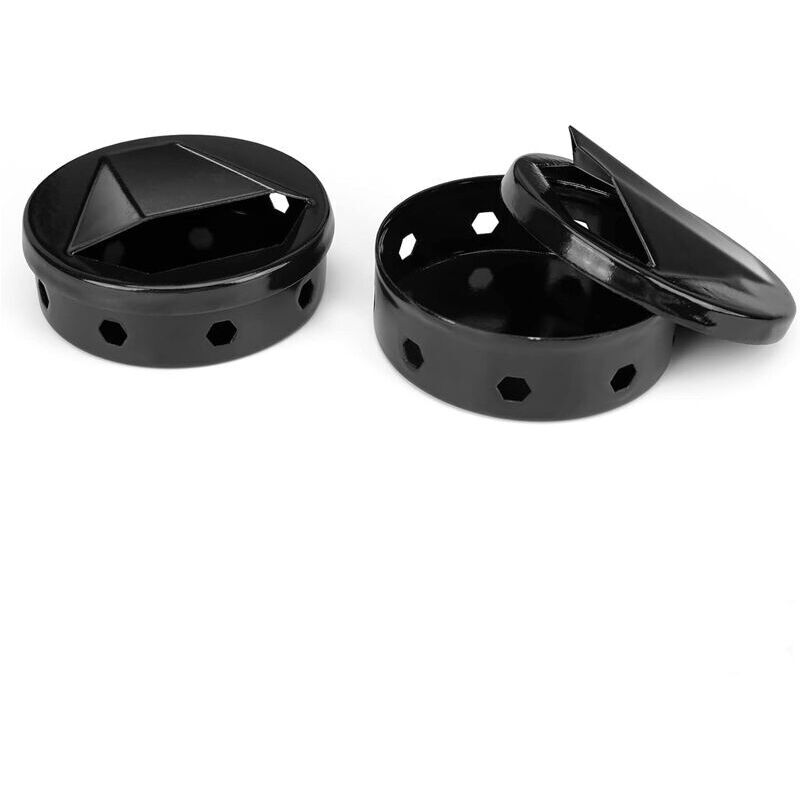 Räucherbox mit Deckel, BBQ Smoker Box für Holzkohle- und Gasgrill, Runde Räucherbox aus Holz, Tragbare Räucherbox für Fleisch und Fisch, sc MUMU