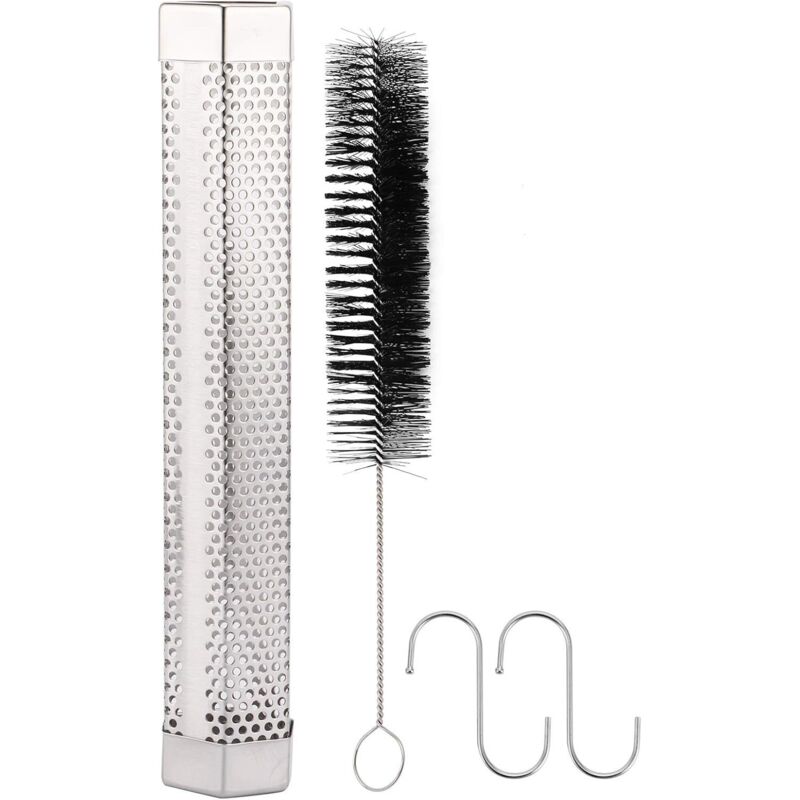 Räucherrohr, Haushalts-BBQ-Räucherofen aus Edelstahl 304, praktischer Rauchgenerator, tragbare Grillwerkzeuge, Pellet-Räucherrohr für Zubehör