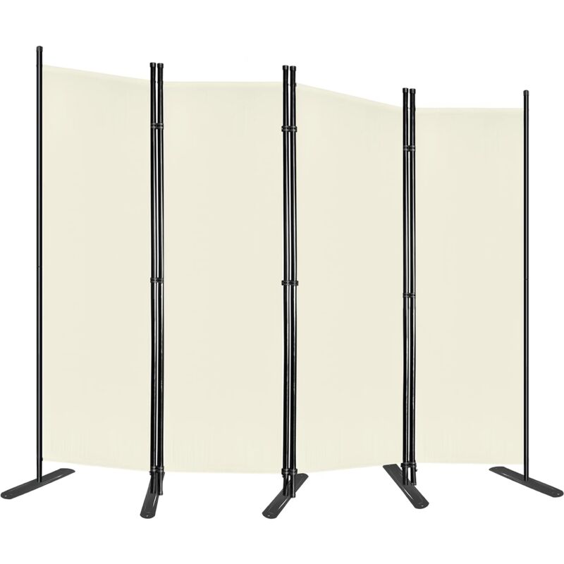 Raumteiler 225 x 180cm Paravent Outdoor Raumteiler Trennwand Sichtschutzwand mit Nägel und Kabelbinder Stellwand Sichtschutz Balkon Außen, Beige Naizy