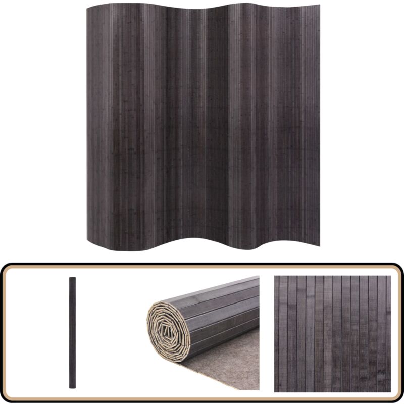 Raumteiler Bambus Grau 250x165 cm - Bambus Raumteiler - Raumtrenner - Sicht Schutz - Wohnzimmer Dekoration - Schlafzimmerschrank